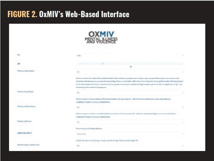 FIGURE 2. OxMIV’s Web-Based Interface